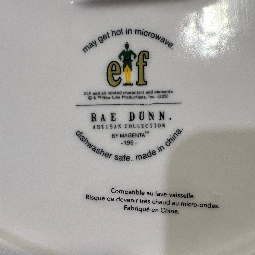 Rae Dunn Artisan Collection Plate with Elf Design - Picture 2 of 7
